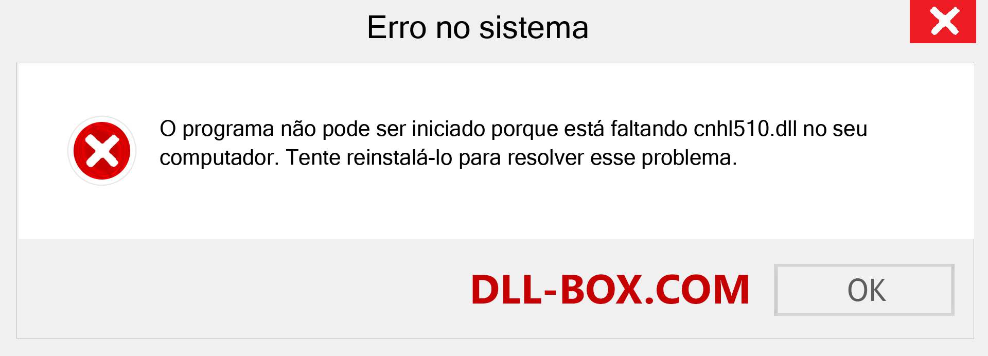 Arquivo cnhl510.dll ausente ?. Download para Windows 7, 8, 10 - Correção de erro ausente cnhl510 dll no Windows, fotos, imagens