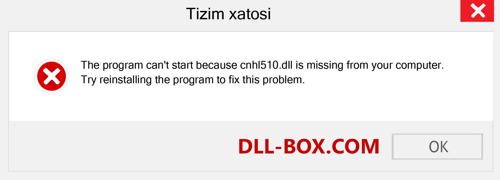 cnhl510.dll fayli yo'qolganmi?. Windows 7, 8, 10 uchun yuklab olish - Windowsda cnhl510 dll etishmayotgan xatoni tuzating, rasmlar, rasmlar